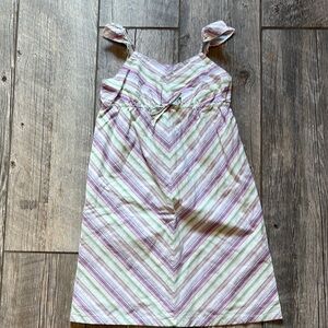 Striped Sleeveless Dress with Bow